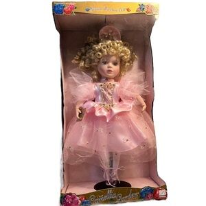 Vintage 1999 Brass Key Camellia Garden Porcelain Doll